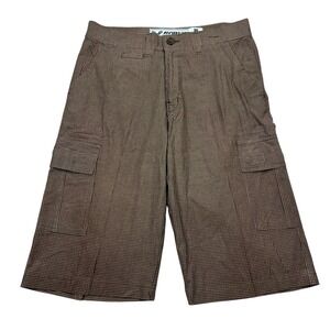 Avirex‎ Plaid Cargo Shorts Mens Size 30 Multi Brown Casual Streetwear Utility